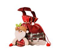 Meal Prep Contenitori Borsa Vigilia di Natale Non Tessuto Vecchio Uomo Borsa Portatile Caramelle Piccola Confezione Borsa Decorazione (A, 25x20cm)