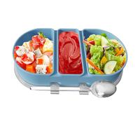 Meal Prep Snack Containers, Divided Bowl with Lid, Airtight Dishwasher Safe Silicone Storage Containers for Food, Sauce, Salad, Fruit, Nut, Condiment, Travel, Workplace, Picnic, School, Kitchen