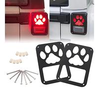 MEALAM Copertura per fanale posteriore compatibile con Jeep Wrangler JK/JKU 2007-2018, in lega di alluminio con protezione decorativa a forma di zampa di cane, accessori esterni (1 paio)