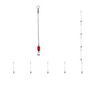 Mealoodiousmusea 10 set Slim Line Carp Fishing Indicator Bite Alarm Catene Carp Fishing Tools Rosso