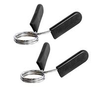 Mealoodiousmusea 2 morsetti a molla per bilanciere, allenamento, sollevamento pesi, fitness, sgancio rapido, 24 mm, nero argento