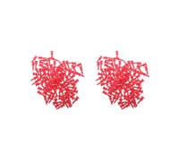 Mealoodiousmusea 2 set da 100 pezzi di tee da golf professionali da 32 mm, in plastica, colore rosso