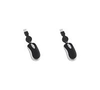 Mealoodiousmusea 2 set di mouse ultra leggeri per computer, mini mouse ottico telescopico telescopico retrattile, design ergonomico, mouse da gioco per nero