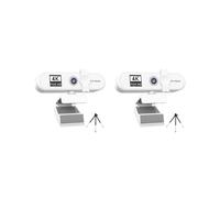 Mealoodiousmusea 2 set di webcam per computer con messa a fuoco automatica HD USB online regolabile per PC con microfono cablato di ricambio webcam esterna videocamera bianca 4K