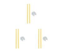 Mealoodiousmusea 3 set di 1 paio di guide per skateboard, anti-urto, in gomma, per longboard, colore giallo, 36 x 1,7 x 0,7 cm