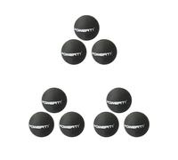 Mealoodiousmusea 3 set di 3 palline da squash in gomma a doppio puntino giallo per allenamento e corsa