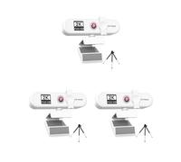 Mealoodiousmusea 3 set di webcam per computer con messa a fuoco automatica HD USB Online regolabile per PC con microfono cablato sostituzione Web cam esterna videocamera bianca 2K