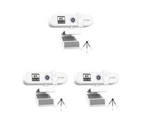 Mealoodiousmusea 3 set di webcam per computer con messa a fuoco automatica HD USB online regolabile per PC con microfono cablato di ricambio webcam esterna videocamera bianca 4K