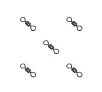Mealoodiousmusea 5 Set da 100 pezzi accessori per mulinello da pesca flessibile in acciaio inox Rolling Barrel Swivel Protection Connector Tackle Accessori 10#