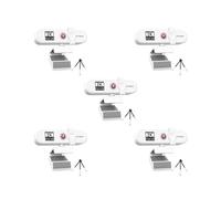 Mealoodiousmusea 5 set di webcam per computer con messa a fuoco automatica HD USB Online regolabile per PC con microfono cablato di ricambio webcam esterna videocamera bianca 2K