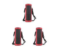 Mealoodiousmusea Borsa da trasporto Oxford per bottiglia d'acqua, impermeabile, 1,5 l, custodia protettiva universale, accessori da viaggio per escursionismo, colore rosso, Set da 3 (rosso), Rosso