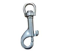 Mealoodiousmusea Bullone a occhiello girevole in acciaio inossidabile 316 per Scuba Tech Diving Dog 6,5 cm, argento