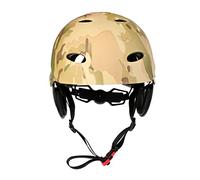 Mealoodiousmusea Casco di sicurezza per sport acquatici per adulti e bambini, per kayak, canoa, berretto rigido, verde militare mimetico