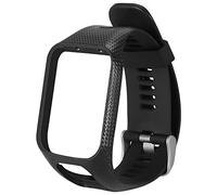 Mealoodiousmusea Cinturino di ricambio in silicone per 2 3 Runner 2 3 Spark 3, nero, as description, Poliestere