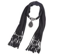 Mealoodiousmusea Collana lunga da donna in resina con ciondolo a forma di scialle, sciarpa, sciarpa con ciondolo, as description, Plastica, come descrizione
