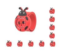 Mealoodiousmusea Orologio da polso per bambini con motivo a cartoni animati rossi accurato e preciso, in gel di silice, orologio da polso per bambini con farfalla, Set da 10 (scarabeo), as description