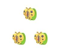 Mealoodiousmusea Orologio da polso per bambini con motivo a cartoni animati rossi accurato e preciso, in gel di silice, orologio da polso per bambini con farfalla, Set da 3 (farfalla), as description