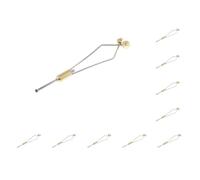 Mealoodiousmusea Set di 10 porta bobine in acciaio inox e ottone, per pesca a mosca, strumento per legare le mosche
