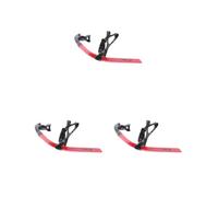 Mealoodiousmusea Set di 3 supporti per tubo di respirazione per immersioni e nuoto, in silicone, colore: rosso