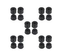 Mealoodiousmusea Set di 5 boccole di ricambio per skateboard e longboard, piastra di pesce, molti colori, durometri, nero, 100A