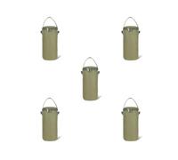 Mealoodiousmusea Set di 5 sacchetti di stoccaggio per bombole di carburante con cerniera sacchetto lavabile per attività all'aperto zaino in spalla custodia protettiva accessori verde grande
