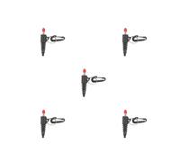 Mealoodiousmusea Set di 5 ugelli ad aria BCD comodo pratico ARA pistola di soffiaggio in acciaio inossidabile pistole ad aria solida gonfiatore acqua snorkeling nuoto nero