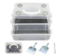 Mealworm Farm Kit, Double-Layer Transparent Feeding Box, Biology Science Education Container, Classroom School Homeschool Science Project Observational Learning Experiments