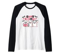 Mean Ghouls Camicia Carino Fantasmi Halloween Gruppo Grafica Maglia con Maniche Raglan