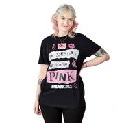 Mean Girls Maglietta da Donna | Il mercoledì indossiamo Una Maglietta Grafica Nera Rosa a Maniche Corte per Adulti | Il Top per Abbigliamento in Pellicola Collage | 2004 Comedy Movie Merchandise Gift