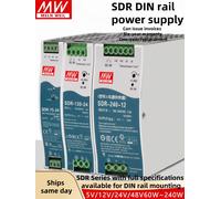 Mean Well SDR-120-24 Alimentatore switching su guida DIN con uscita 12 V/24 V/48 V, corrente 5 A/10 A/20 A e potenza nominale 75 W/240 W/480 W