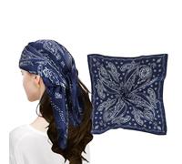 MEANBEAUTY Sciarpa Bandana da Donna Quadrata 70 x 70 cm Foulard in Raso di Seta con Stampa Floreale-Floreale 21