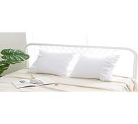 Meaning4, federe bianche con ricamo in pizzo e volant, in cotone, da 40 x 60 cm, stile elegante, 2 pezzi