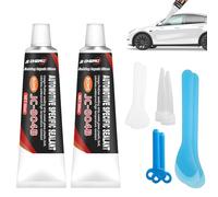 Meanju Silicone Nero per Auto 2 Pezzi,Pasta Nera Guarnizioni Motore,Colla per Sigillare Carrozzerie,Multifunzionale,Finestrini e Altre Parti Automobilistiche,Alte Temperature（-50℃~180℃）