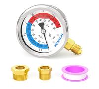 MEANLIN MEASURE 0~4 Bar 1/4" BSP Manometri con quadrante da 2 pollici Filtro per piscina riempito con glicerina,alloggiamento in acciaio inossidabile 304,montaggio inferiore,con boccola esagonale