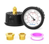 MEANLIN MEASURE -30inHg ~ 30Psi in acciaio inox 1/4" BSP 6,3 cm quadrante frontale con liquido riempito manometro centrale posteriore (con manicotto protettivo in gomma), con boccola esagonale BSP da