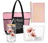 Meanplan 5 pezzi Difference Maker Regali per le donne Dipendenti Apprezzamento Diario Tumbler Tote Bag Borsa per il trucco Fai la differenza Penna per assistenti sociali, infermiere, colleghi