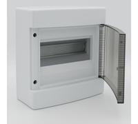 MeanWell centralino da parete 8 moduli, bianco IP40, 200x180x100 mm, RAL 9016,