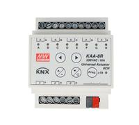 MeanWell KAA-8R Attuatore KNX Universale Relay On/Off 8 Canali 16A Konnex Con G