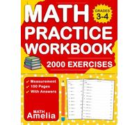 Measurement Workbook For Grades 3-4 With Answers Key: Measurement Practice Problems For 3rd and 4th Grade | Measurement Worksheets For Kids Ages 8-10 ( 2000 Exercises )