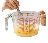 Measuring Cups Glass, Clear Container, 15x11.5 cm Safe Portable Kitchen Tool, Easy Use Design, Premium Accessories for Meal Prepping Cooking Baking Food Prep, Home Indoor Restaurant Barbecue Party