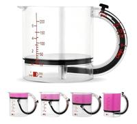 Measuring Cups,with Oz/Ml Dual Markings measuring spoons,with Adjustable Base measuring spoons,4-in-1 Kitchen Measuring Cups,Scraper Seal Dishwasher-Safe Kitchen Tool 2pack(1PACK)