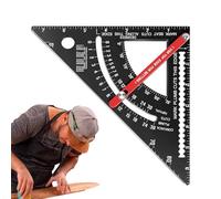 Measuring Ruler, Adjustable Carpenter Square With Protractor, Precision Layout Tool For Tiling, Framing, Woodworking, Multi Angle Measuring For Construction, Lightweight Build, 10.83x7.68 In