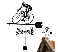 Measuring Tools Direction Weathercock Roof Stake Decoration | Weather Vane | Bike Riders Vintage Weathervane - Outdoor Weather For Outdoor Farm Patio Paddock Gazebo Barn