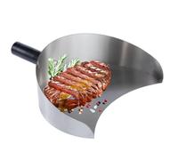 Meat Catcher Pan, acciaio inossidabile Barbecue Shovel, Handheld Rotisserie Catcher for Shawarma Machine, Done Kebab Grill, Outdoor Cooking, BBQ Accessories