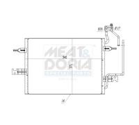 MEAT & DORIA 991083 Condensatore Climatizzatore per Opel Meriva