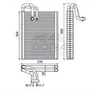 MEAT & DORIA 997142 Evaporatore, Climatizzatore per AUDI
