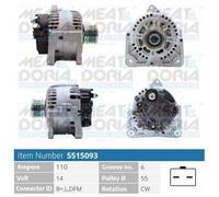 MEAT & DORIA Alternatore 5515093 110A Generatore con puleggia a ruota libera