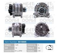 MEAT & DORIA Generatore Di Luce 120 A 14 V Per VW Polo 9N 6N2 Golf V 1K1