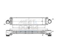 MEAT & DORIA Intercooler Ladeluftkühler per Ford Kuga II 2.0 TDCi 4x4