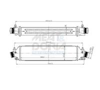 MEAT & DORIA Ladeluftkühler LLK per Alfa Romeo Giulietta 1.4 TB 2.0 JTDM 940